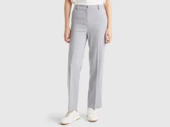 Straight trousers in viscose blend