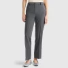 Straight trousers in viscose blend