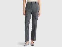 Straight trousers in viscose blend