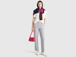 Straight trousers in viscose blend