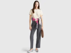 Straight trousers in viscose blend