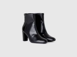 Stretch ankle boots with heels
