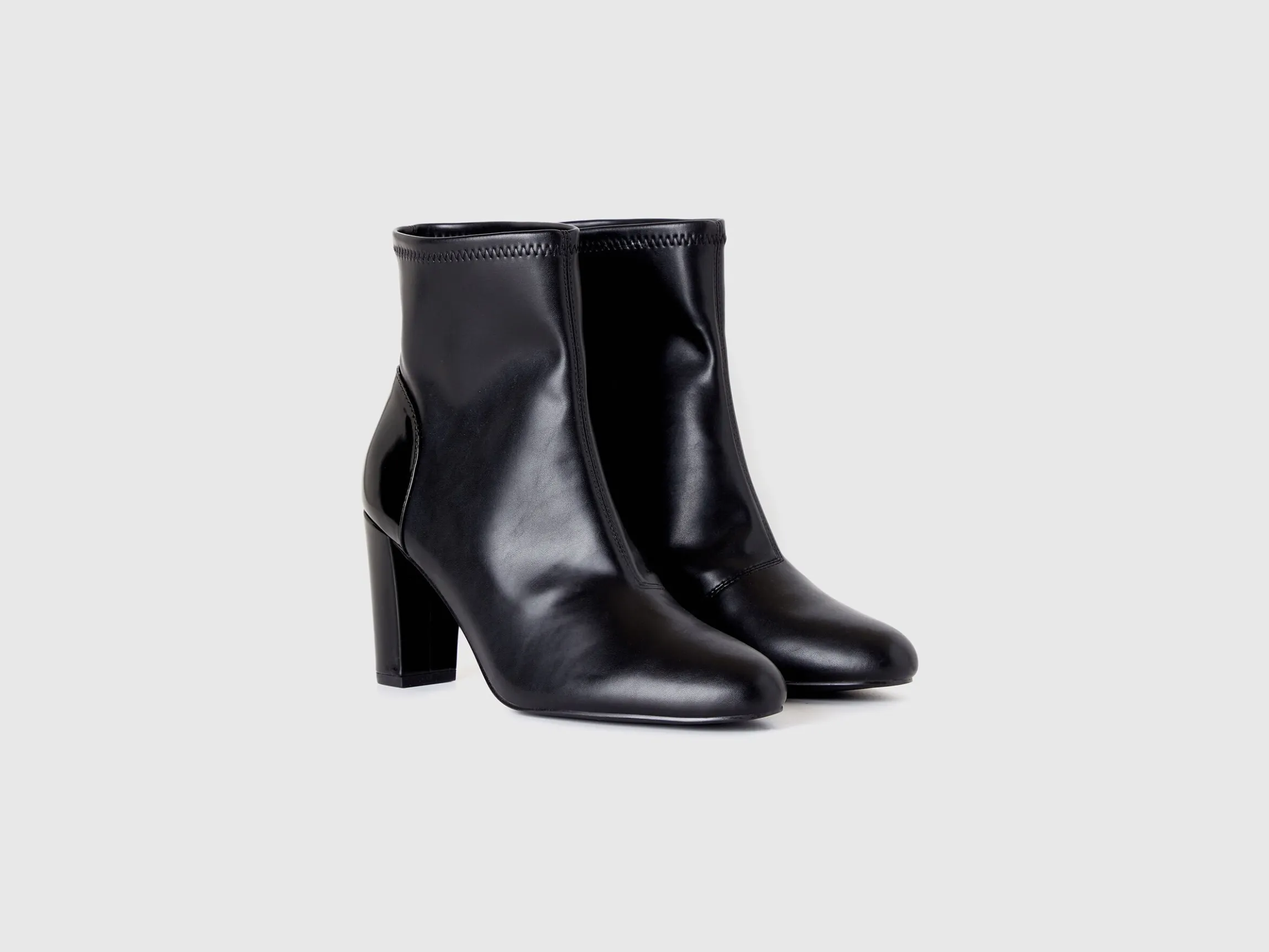 Stretch ankle boots with heels