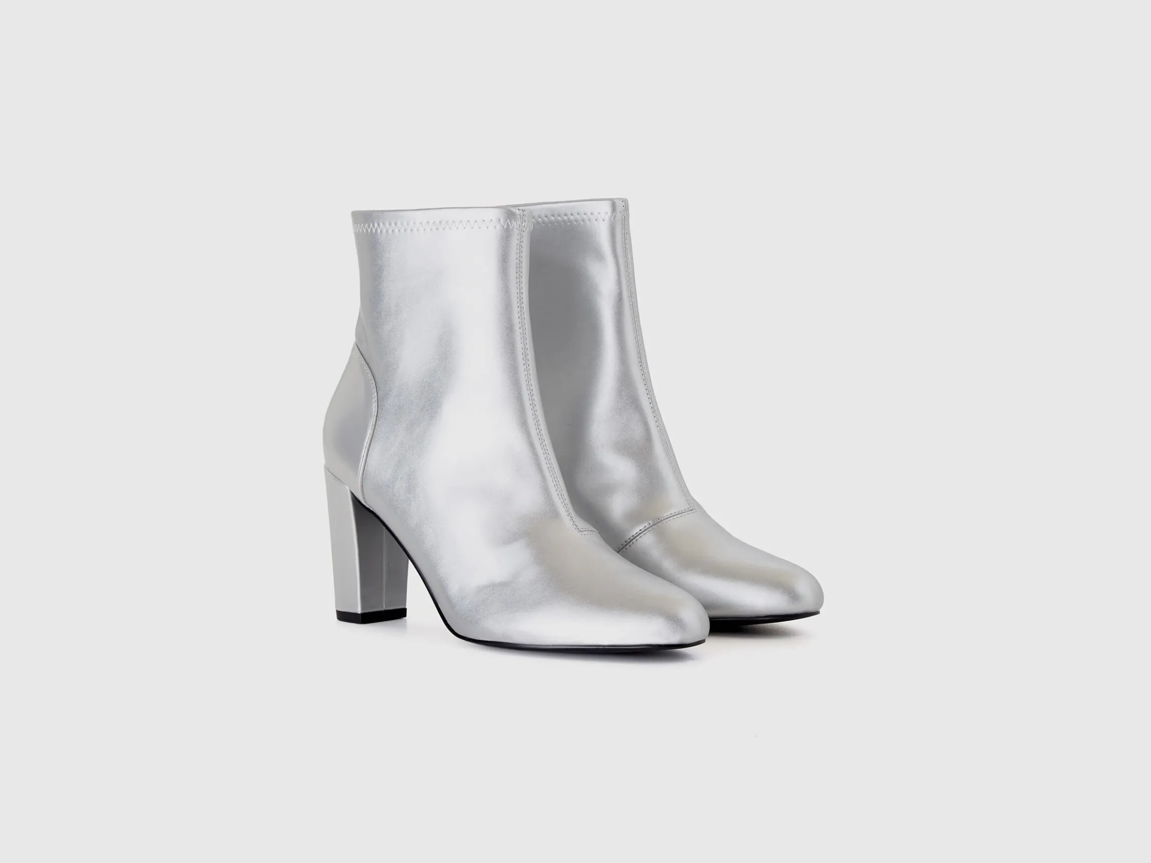 Stretch ankle boots with heels