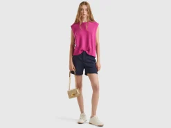 Stretch cotton bermudas