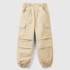 Stretch cotton cargo trousers