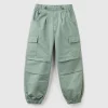 Stretch cotton cargo trousers