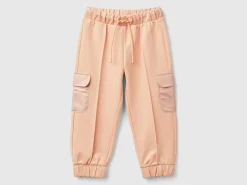 Stretch cotton cargo trousers