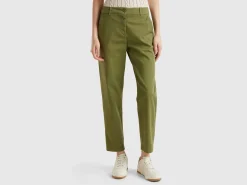Stretch cotton chino trousers