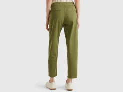 Stretch cotton chino trousers