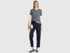 Stretch cotton chino trousers