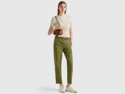 Stretch cotton chino trousers