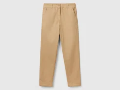 Stretch cotton chino trousers