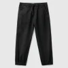 Stretch cotton joggers with drawstring