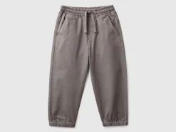 Stretch cotton joggers with drawstring