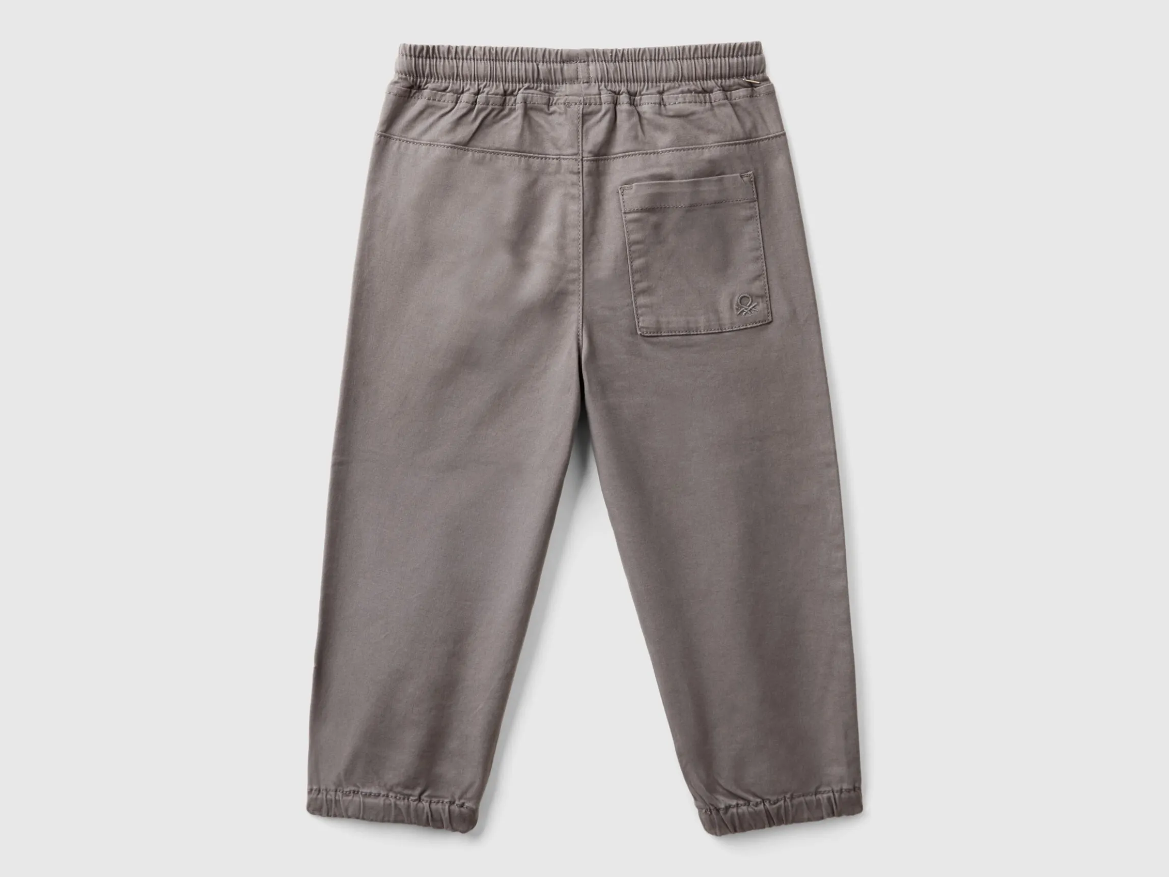 Stretch cotton joggers with drawstring