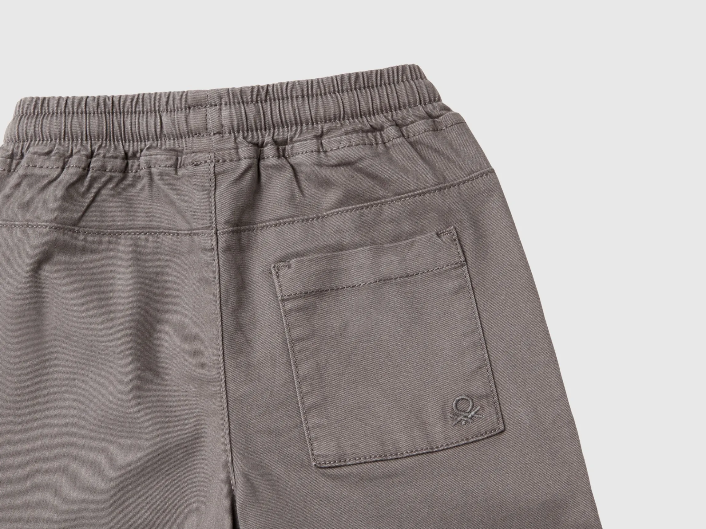 Stretch cotton joggers with drawstring