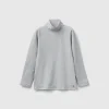 Stretch t-shirt with high neck