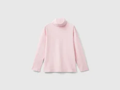 Stretch t-shirt with high neck
