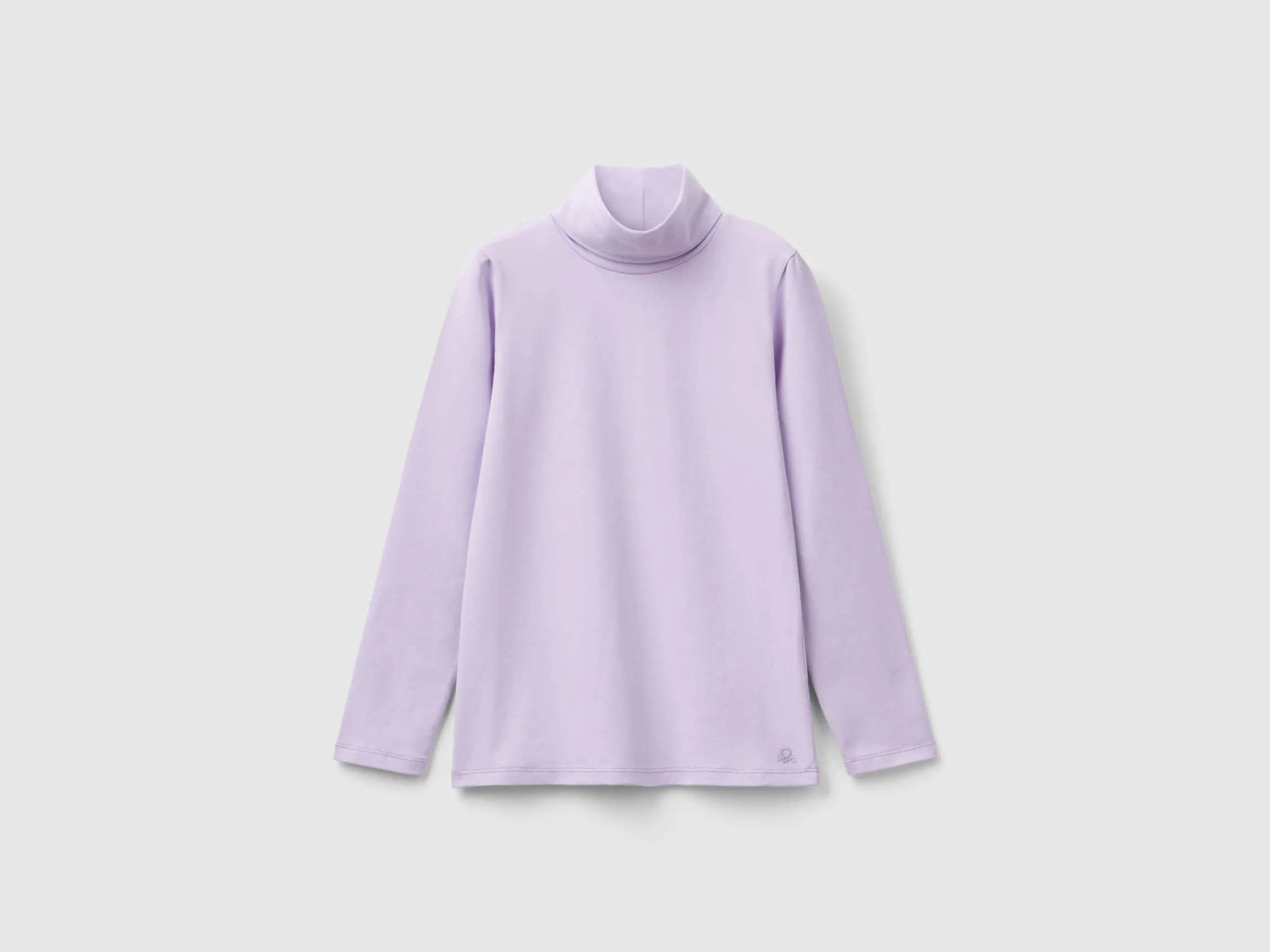 Stretch t-shirt with high neck