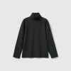 Stretch t-shirt with high neck