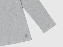 Stretch t-shirt with high neck