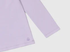 Stretch t-shirt with high neck