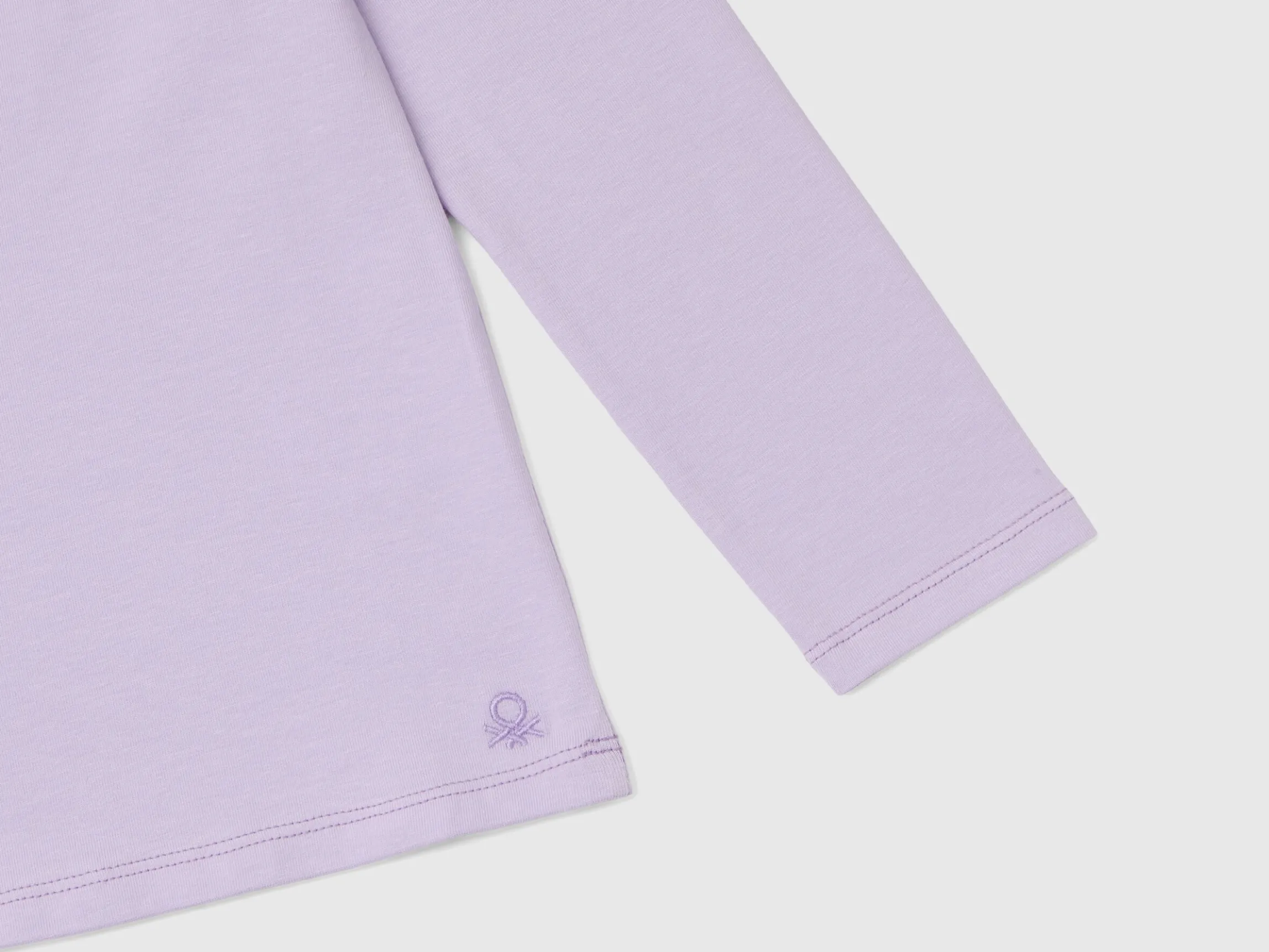 Stretch t-shirt with high neck