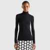 Stretch turtleneck sweater