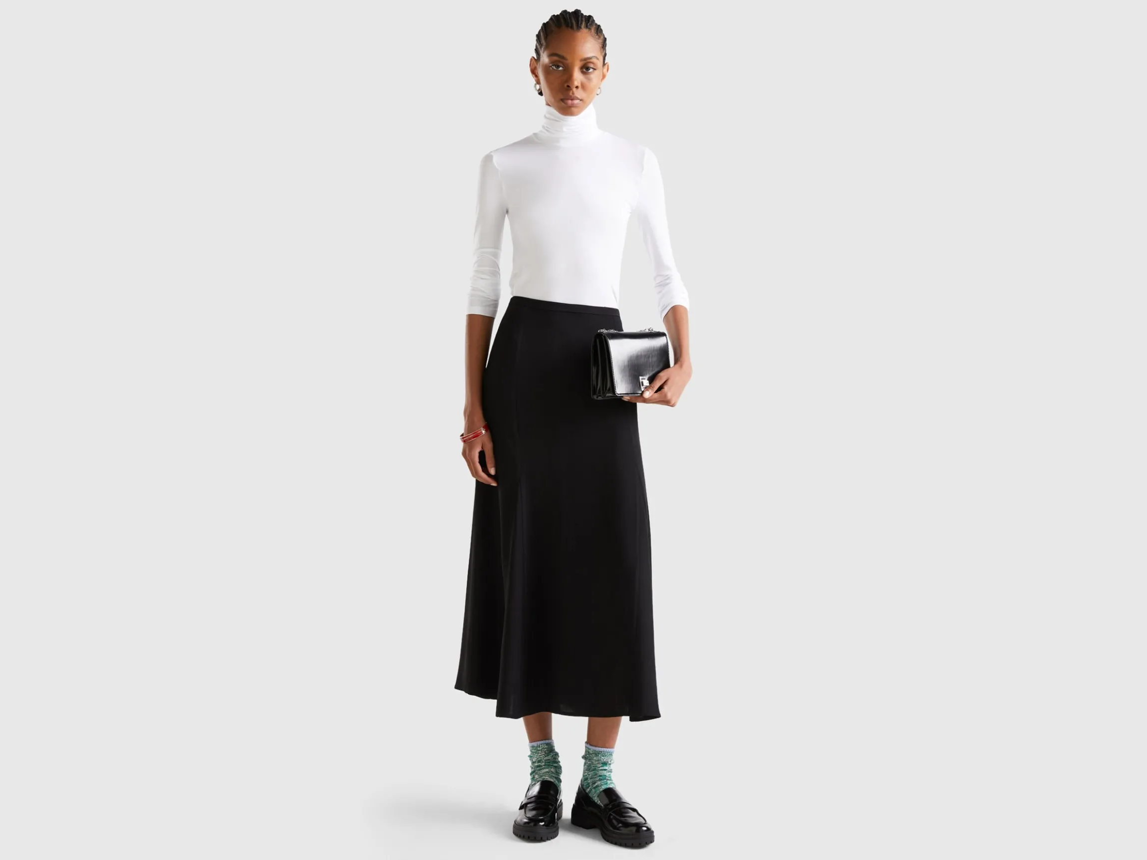 Stretch turtleneck sweater