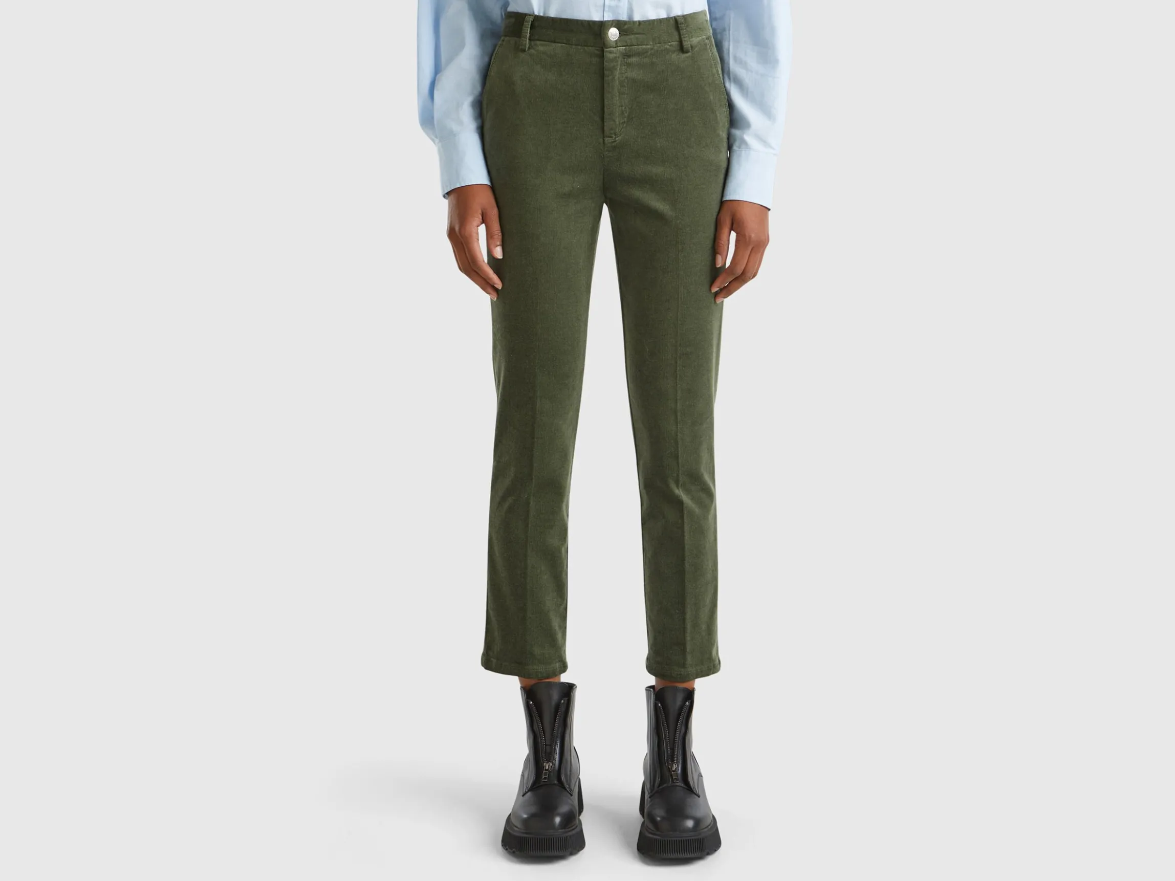 Stretch velvet chinos