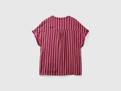 Striped blouse in pure viscose