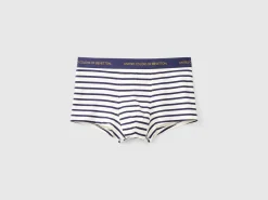 Striped boxers in stretch organic cotton