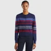 Striped cardigan in pure cotton