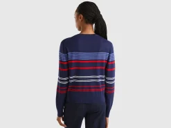 Striped cardigan in pure cotton