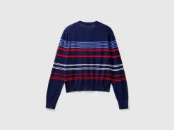 Striped cardigan in pure cotton