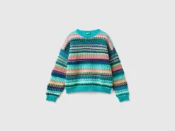 Striped jacquard sweater