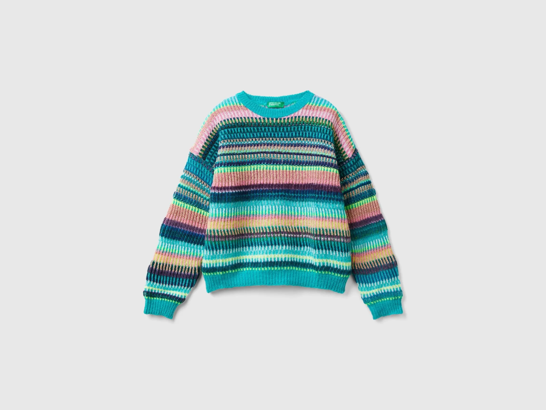 Striped jacquard sweater