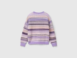 Striped jacquard sweater