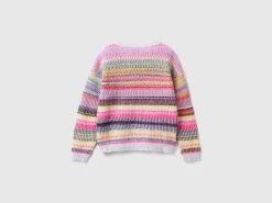 Striped jacquard sweater