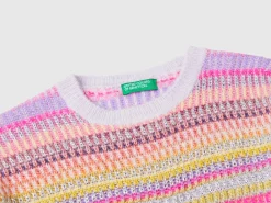 Striped jacquard sweater