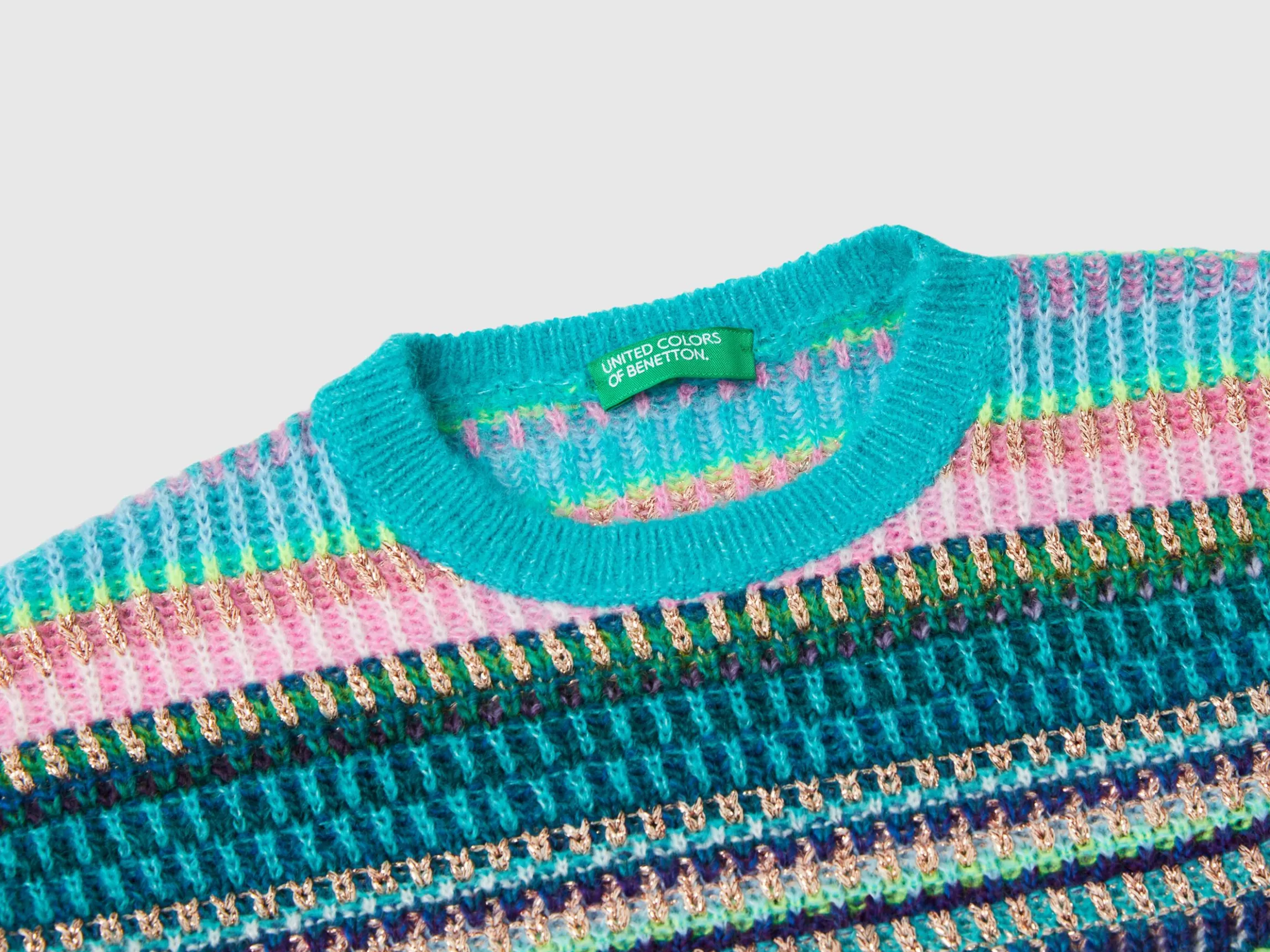 Striped jacquard sweater