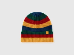 Striped knit hat