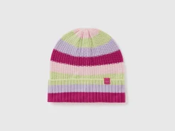 Striped knit hat