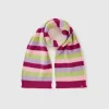 Striped knit scarf