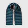 Striped knit scarf