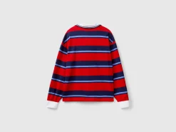 Striped polo in pure cotton
