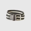 Striped ribbon belt