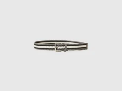 Striped ribbon belt
