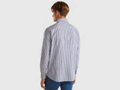 Striped shirt in stretch cotton